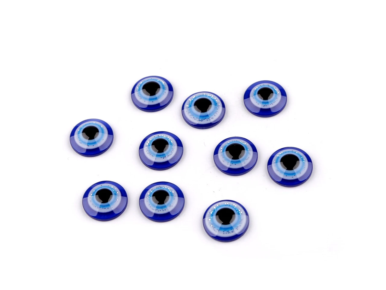 Oči na nalepenie Alahovo oko s glitrami Ø10mm- 10ks