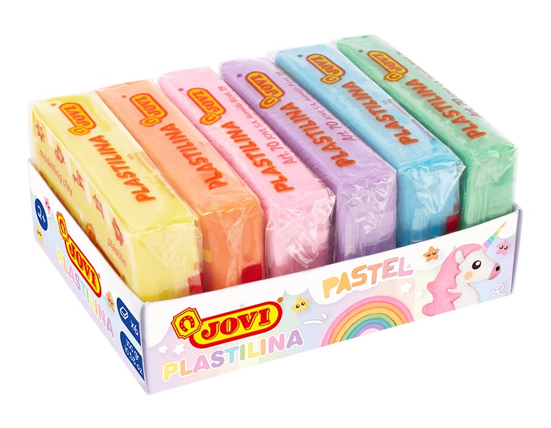 JOVI plastelína pastelové farby 6x50 g