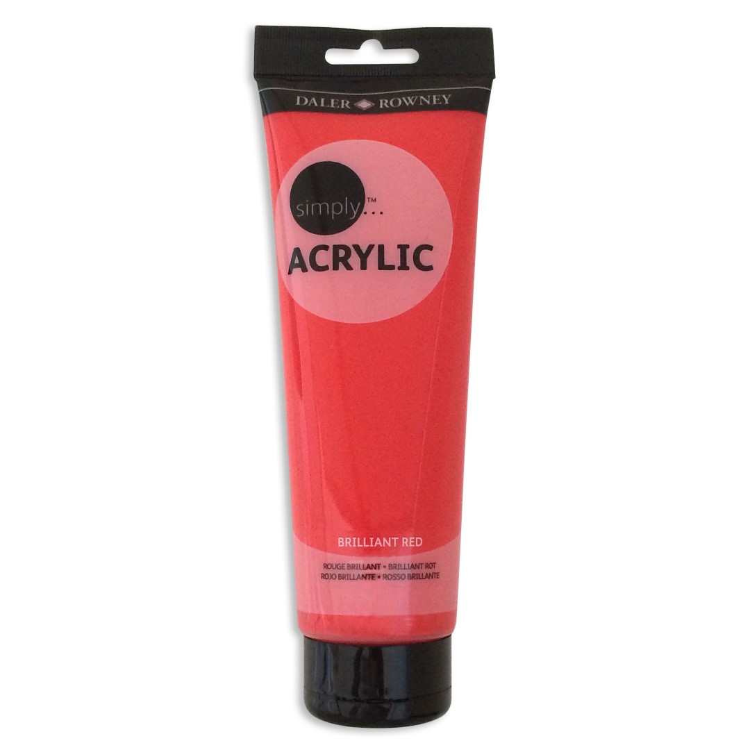 D&R Simply akrylová farba 250ml Briliant Red- 1ks