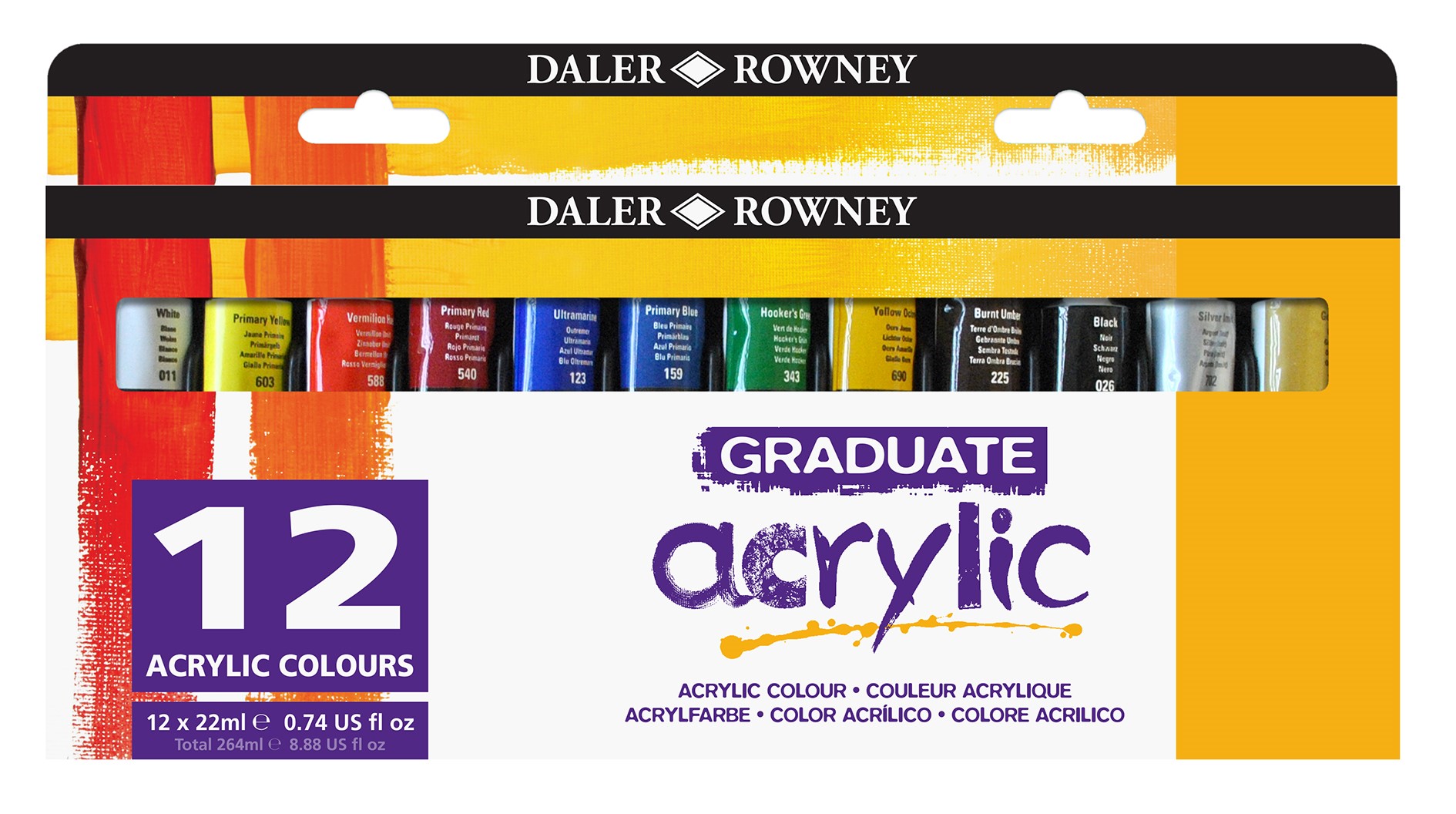 D&R Graduate sada akrylových farieb 12x22ml