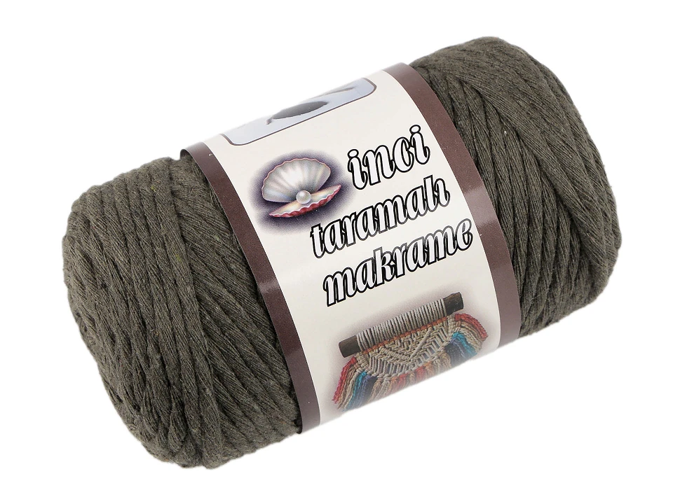 Recyklovaná bavlnená priadza macrame Ø5 mm