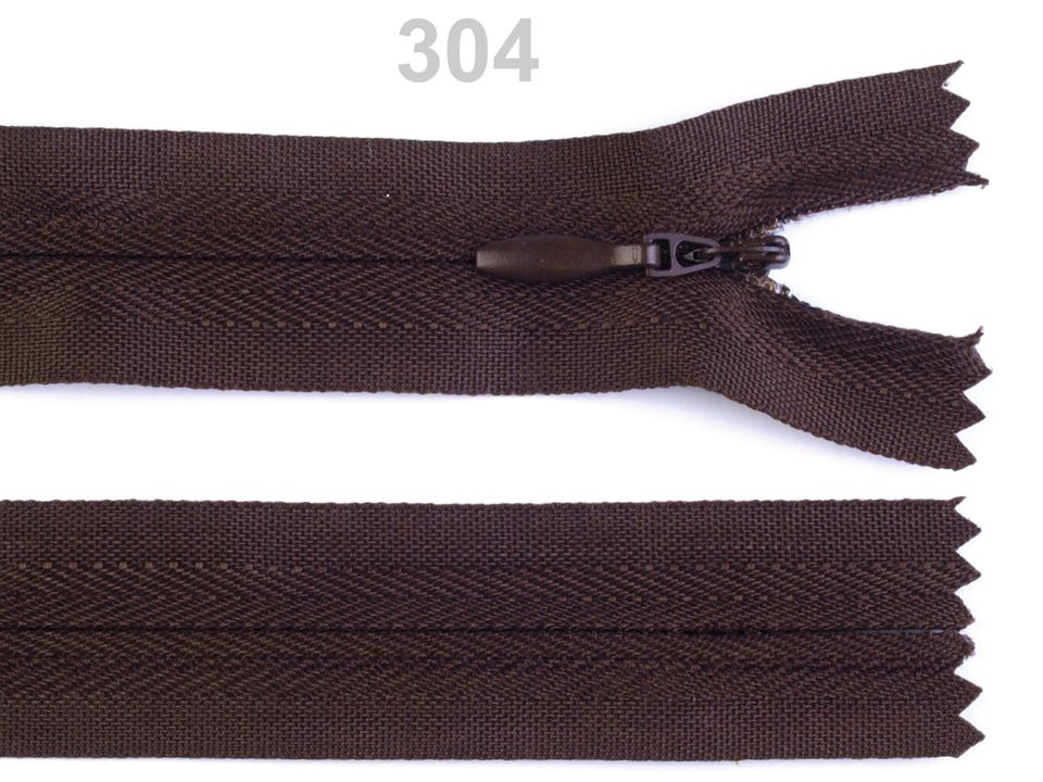 Špirálový zips skrytý šírka 3 mm dĺžka 22 cm - 1 ks